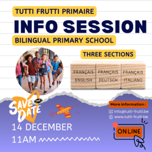 Info session primary school tutti frutti december 2024